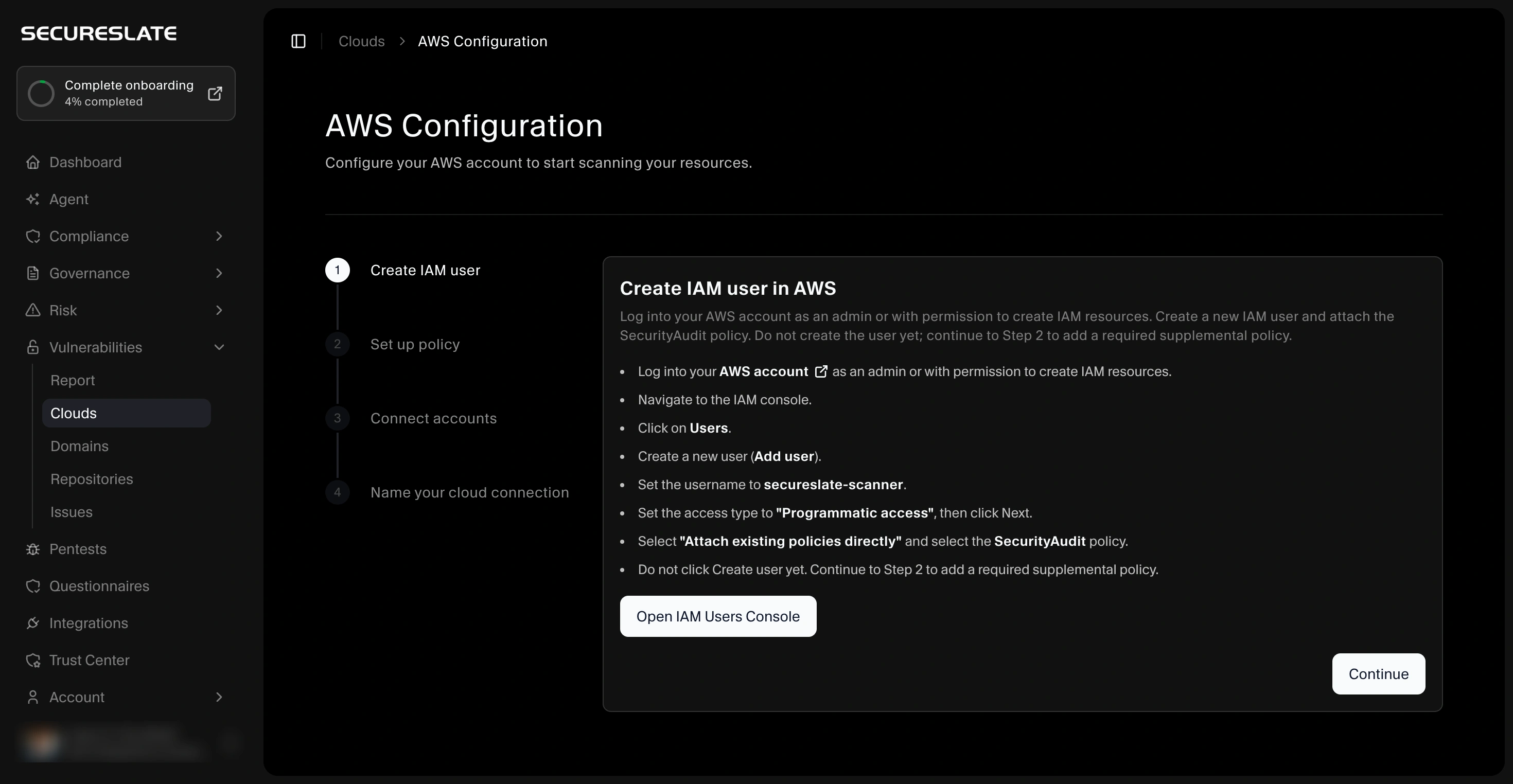 AWS Configuration - Create IAM user