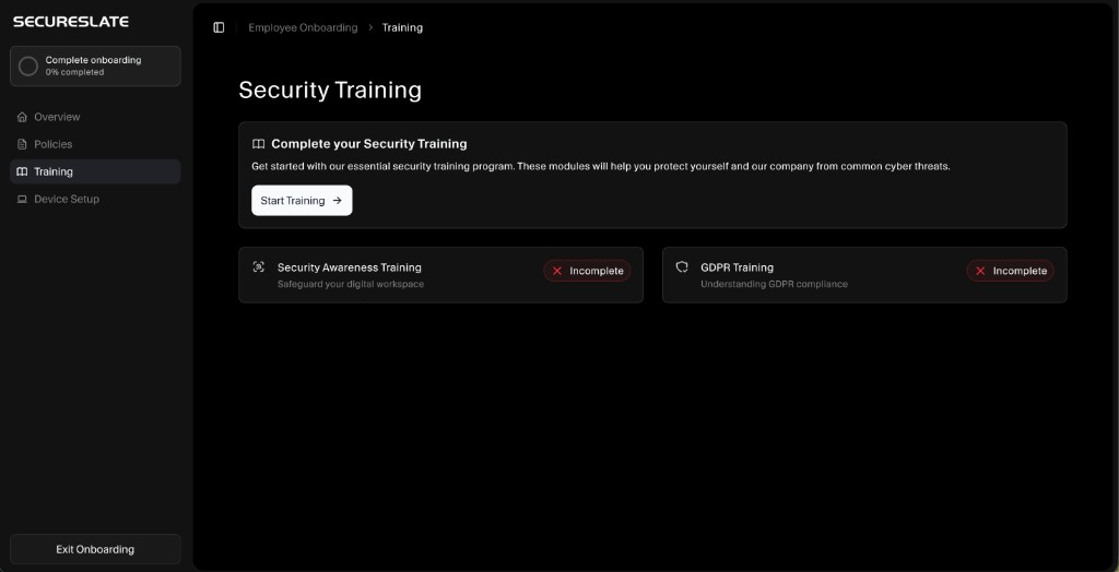 Employee Onboarding – Training