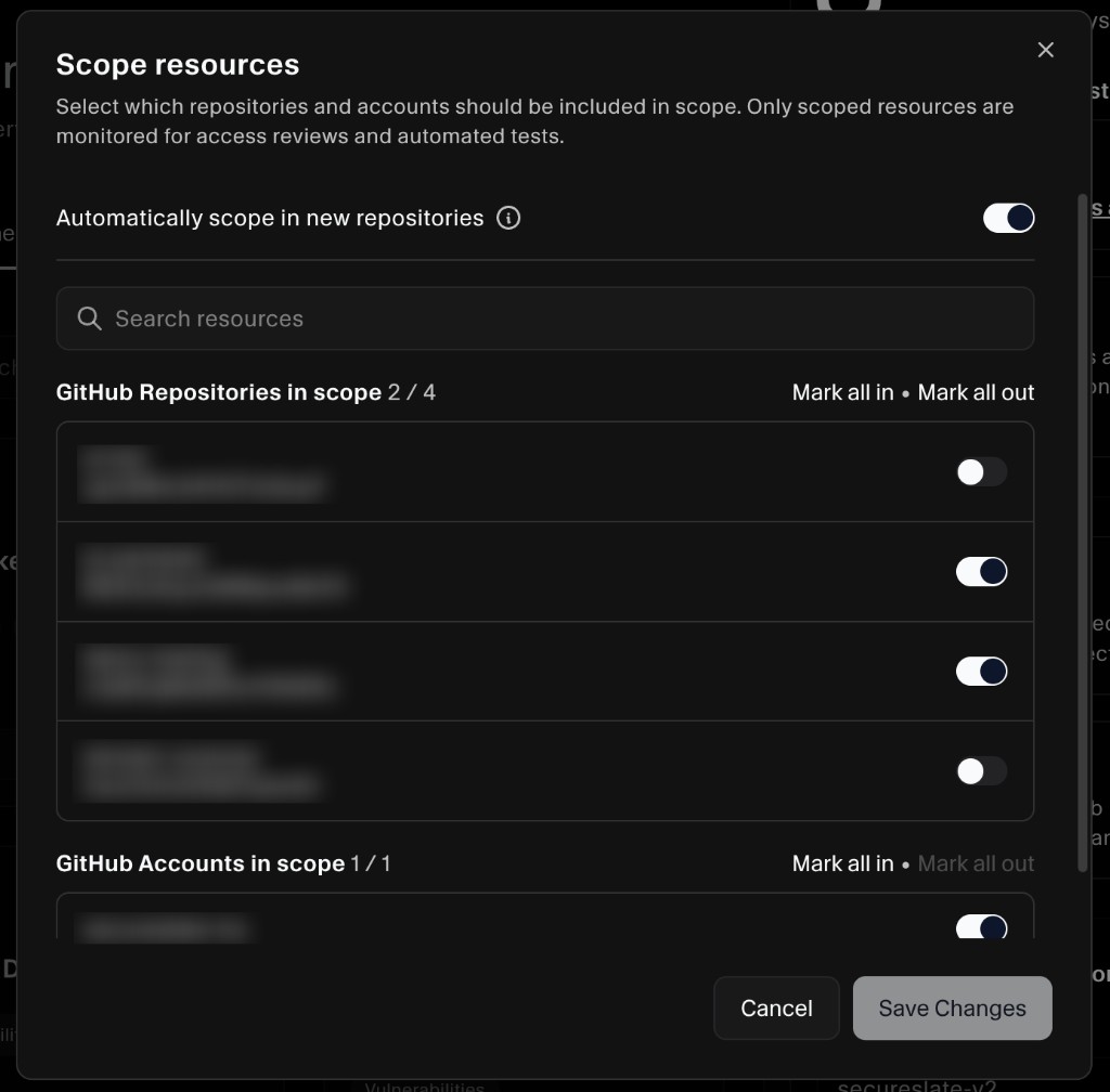 Scope resources